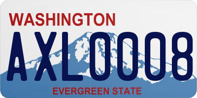 WA license plate AXL0008