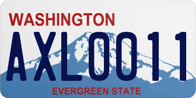 WA license plate AXL0011