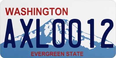 WA license plate AXL0012