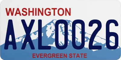 WA license plate AXL0026