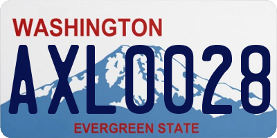 WA license plate AXL0028