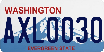 WA license plate AXL0030