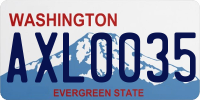 WA license plate AXL0035