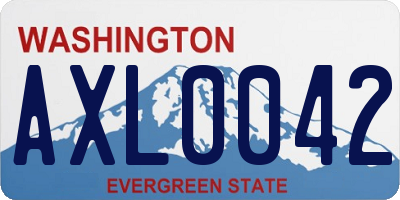 WA license plate AXL0042