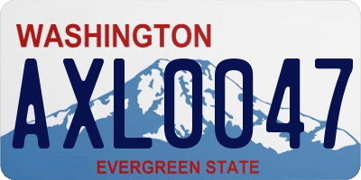 WA license plate AXL0047