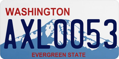 WA license plate AXL0053