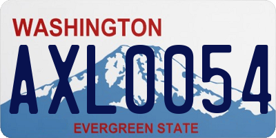 WA license plate AXL0054