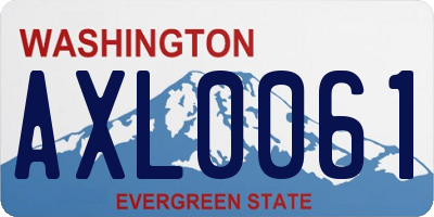 WA license plate AXL0061