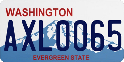 WA license plate AXL0065