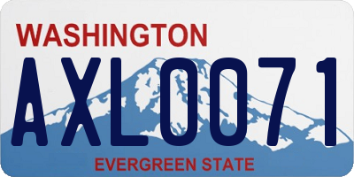 WA license plate AXL0071