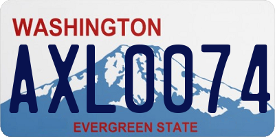WA license plate AXL0074