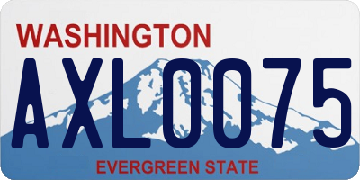 WA license plate AXL0075