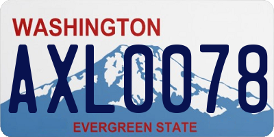 WA license plate AXL0078