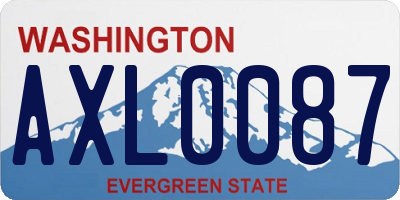 WA license plate AXL0087