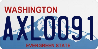 WA license plate AXL0091
