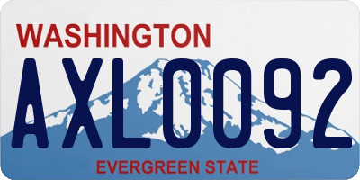 WA license plate AXL0092