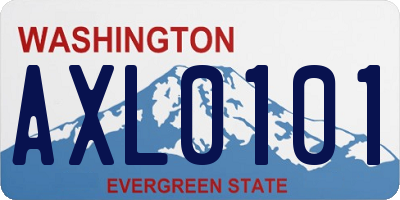 WA license plate AXL0101