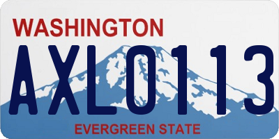 WA license plate AXL0113