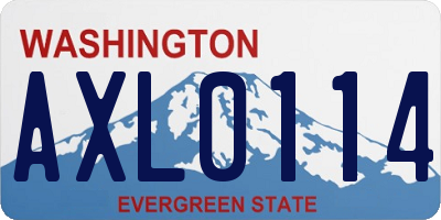 WA license plate AXL0114