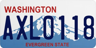 WA license plate AXL0118