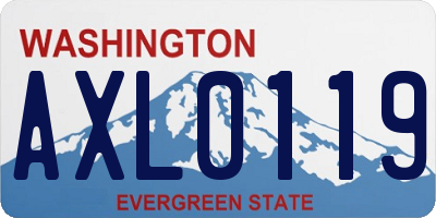 WA license plate AXL0119
