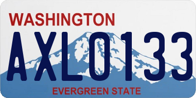 WA license plate AXL0133