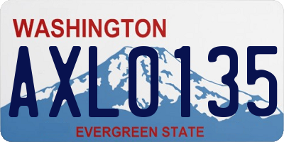 WA license plate AXL0135