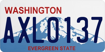 WA license plate AXL0137