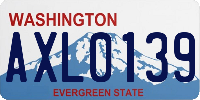 WA license plate AXL0139
