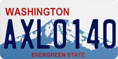WA license plate AXL0140