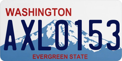 WA license plate AXL0153