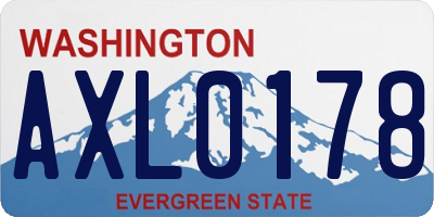 WA license plate AXL0178
