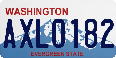 WA license plate AXL0182