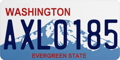 WA license plate AXL0185