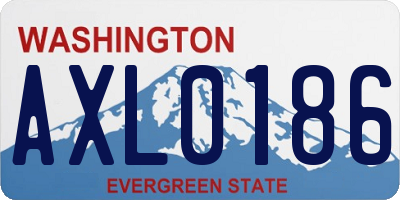 WA license plate AXL0186