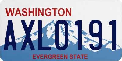 WA license plate AXL0191