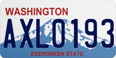 WA license plate AXL0193