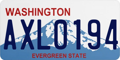WA license plate AXL0194
