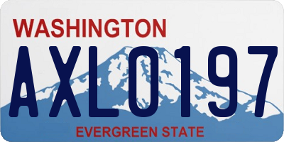 WA license plate AXL0197