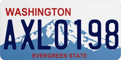 WA license plate AXL0198
