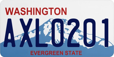 WA license plate AXL0201