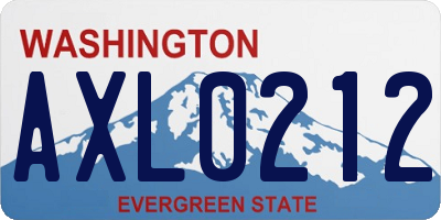 WA license plate AXL0212