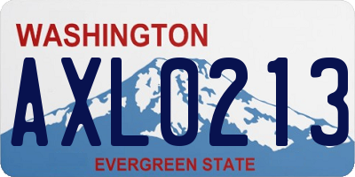 WA license plate AXL0213