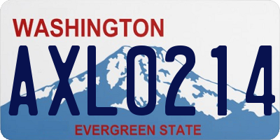 WA license plate AXL0214