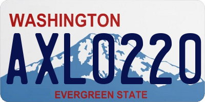 WA license plate AXL0220