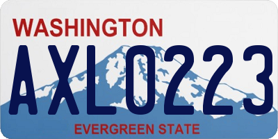 WA license plate AXL0223
