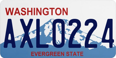 WA license plate AXL0224