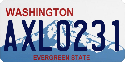 WA license plate AXL0231