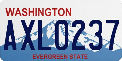 WA license plate AXL0237