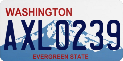 WA license plate AXL0239